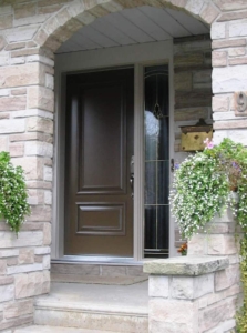 Side window beside a door