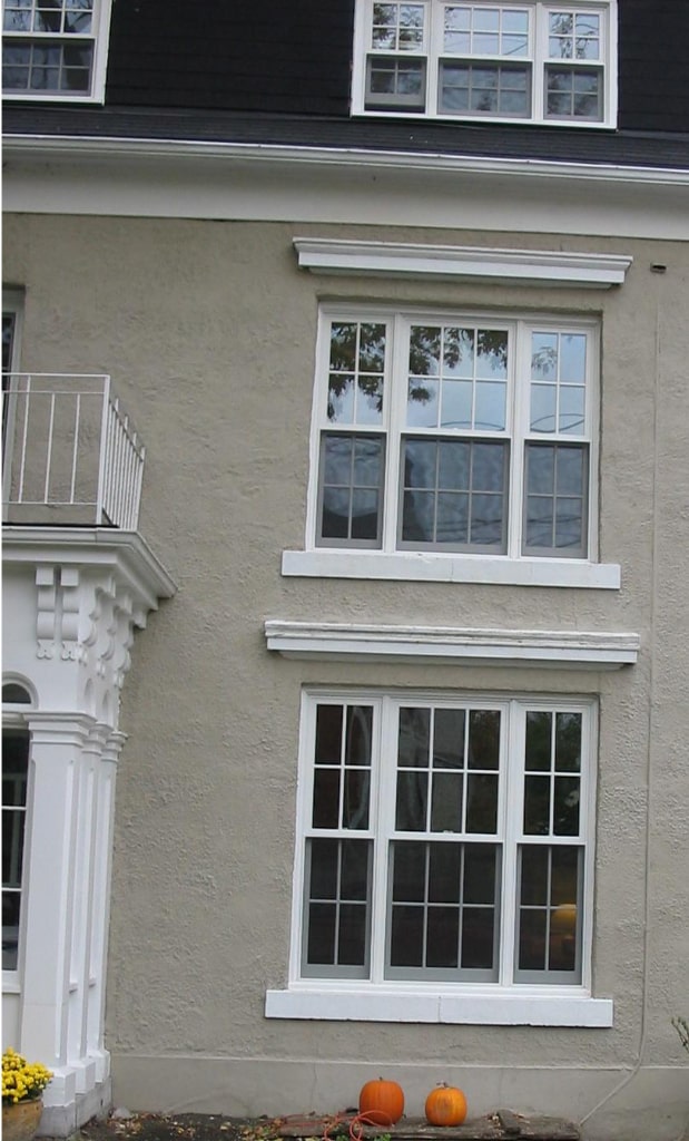 Replacement windows in a heritage home