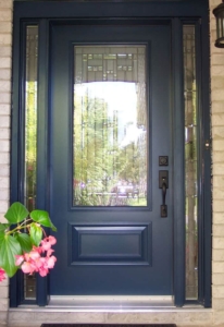 Replacement door with side windows